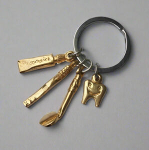 Dental-Charms-Keyring-Gold-Plated - Artoza Crafts | Where Craft Becomes Style