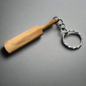 Handmade Miniature Cricket Bat Keychain – Cedar Wood Natural Finish
