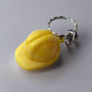 Miniature Safety Helmet Keychain – Yellow Tech & Engineer Charm