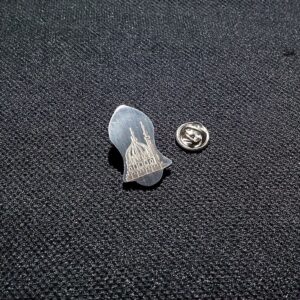 Nalain Mubarak Shaped Stainless Steel Islamic Lapel Pin – Matte Finish