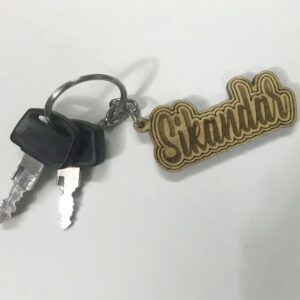 Name Keychain Dark Wood-1 - Artoza Crafts | Where Craft Becomes Style
