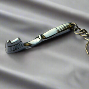 Toothbrush Shaped Keychain – Silver Finish