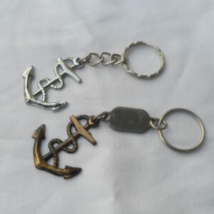 Miniature Anchor Keychain – Silver / Antique Brass Nautical Zinc Alloy Pendant