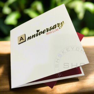 Customizable Scrabble Tile Anniversary Greeting Card – A1 Edition