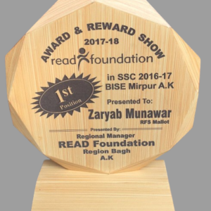 Custom Laser Engraved Hexagonal MDF Award – Cedar Finish Academic Recognition Plaque