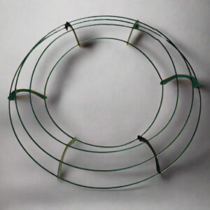 Round Metal Wreath Ring Frame – Green Powder Coated | Heavy Duty Spot Welded (12" / 14" / 18")