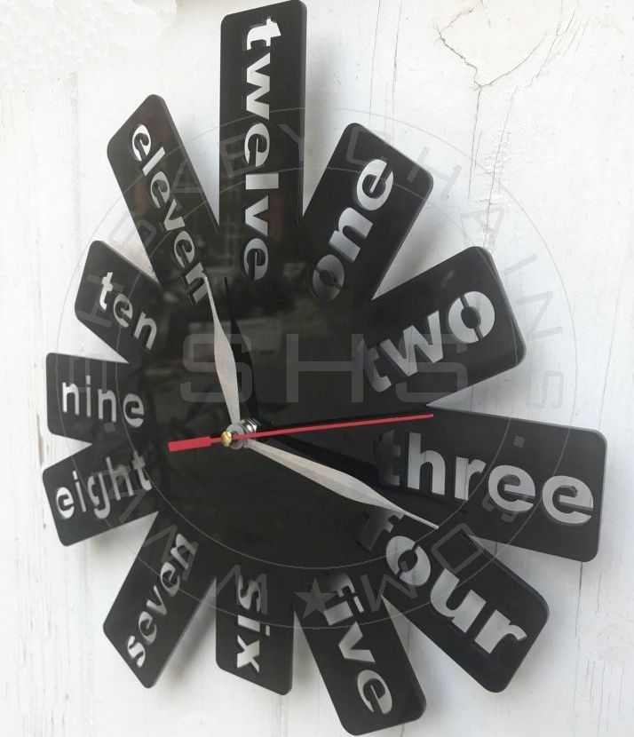 English Word Style Acrylic Wall Clock4 - Artoza Crafts | Where Craft Becomes Style
