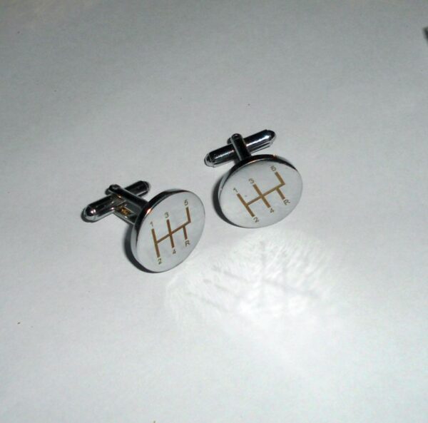 Manual Gear Shift Engraved Round Cufflinks - Artoza Crafts | Where Craft Becomes Style