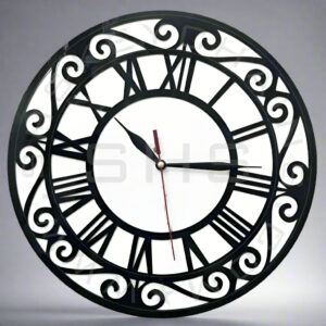 Modern Roman Numeral Wall Clock – Laser Cut Acrylic Design