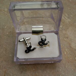 Stethoscope Shaped Cufflinks – Medical Doctor Cufflinks for Healthcare Professionals