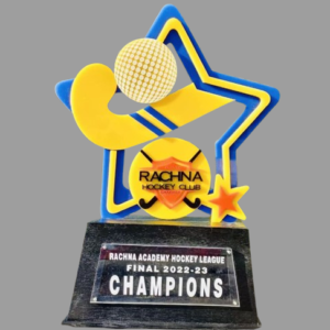 Custom Acrylic Sports Trophy – Hockey Champion Award (10–12 Inches)