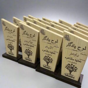 Laser Engraved MDF Recognition Plaque with Black Base – Custom Institutional Award (8 Inch)