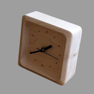 Mini Solid Wood Desk Clock – 3 Inch Compact