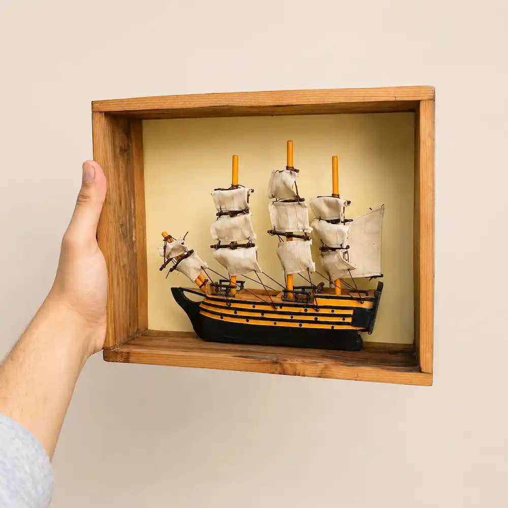 boat model in shadow box - Artoza Crafts | Where Craft Becomes Style
